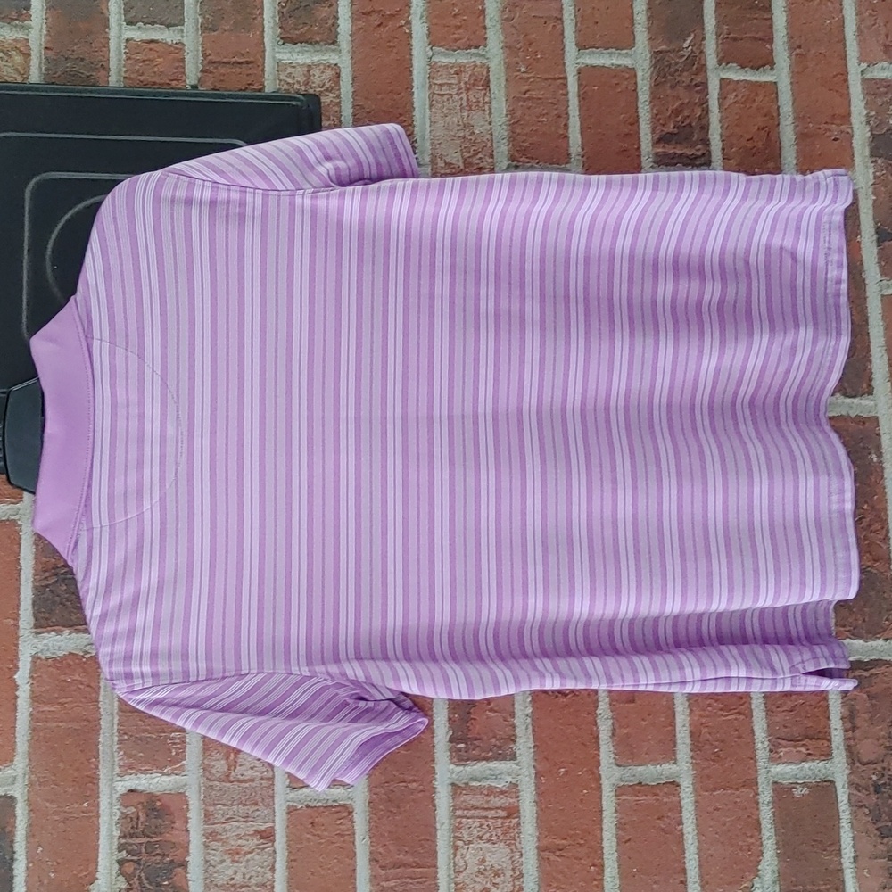 Tommy Armour Lavender Striped Golf Shirt Size XL - Picture 2 of 6